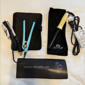 Sutra Mini Wand & PYT Mini Straightener Bundle Travel Hair Tool Set